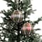 2 Pack 4.7" Red, Green & White Plaid Shatterproof Ball Ornaments by Ashland®